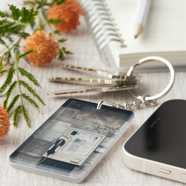 London England Phone Box Photo  Key Ring (Front Right)