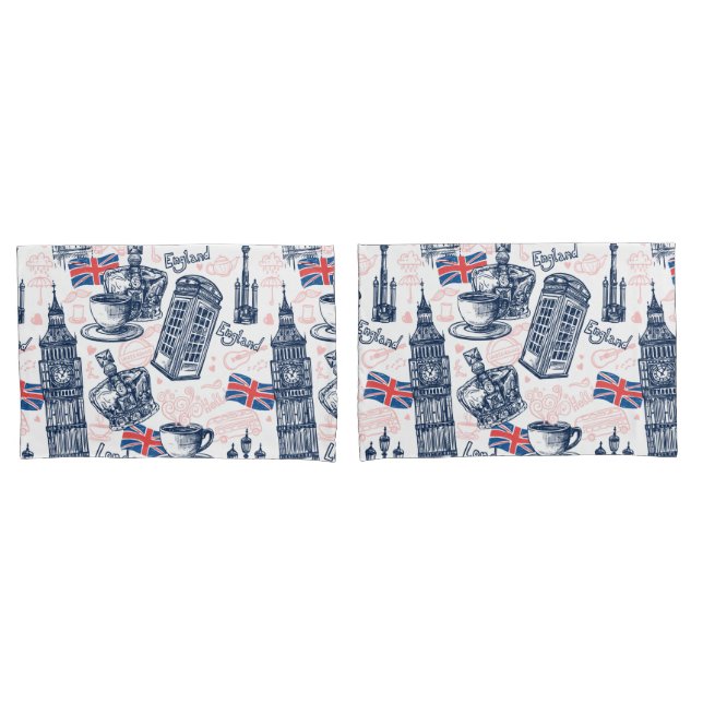 London, England Pillowcase (Front-Set)