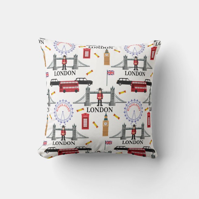 London England Queens Guard English Pattern Cushion (Front)