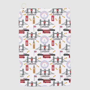 London England Queens Guard English Pattern Golf Towel