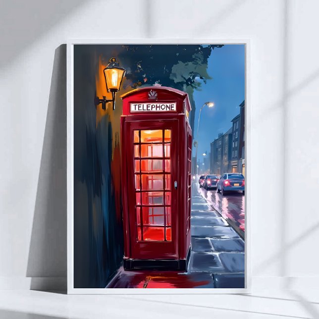London England Red Telephone Booth Travel Art Poster (Creator Uploaded)