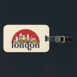 London England Retro City Skyline Cityscape Art Luggage Tag<br><div class="desc">Vintage and retro city design with beautiful skyline, tourist attraction and cityscape art. Cool skyscraper and building silhouette illustration merchandise for tourist and traveller. Perfect as souvenir to bring back home when travelling. Save the memory of your travel and vacation with family and friends. Background colour can be customised to...</div>