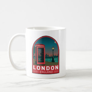 London England Retro Travel Art Vintage Coffee Mug