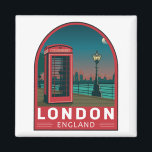 London England Retro Travel Art Vintage Magnet<br><div class="desc">London vector art design. London,  the capital of England and the United Kingdom,  is a 21st-century city with history stretching back to Roman times.</div>