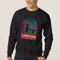London England Retro Travel Art Vintage
