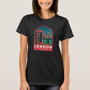 London England Retro Travel Art Vintage T-Shirt