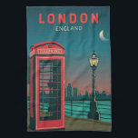 London England Retro Travel Art Vintage Tea Towel<br><div class="desc">London vector art design. London,  the capital of England and the United Kingdom,  is a 21st-century city with history stretching back to Roman times.</div>