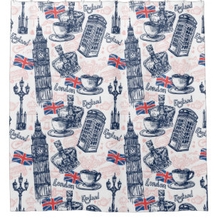 London, England Shower Curtain