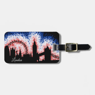 London England Silhouette Luggage Tag