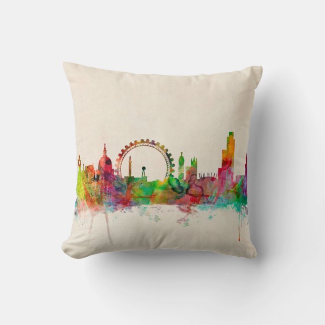 London England Skyline Cushion (Front)