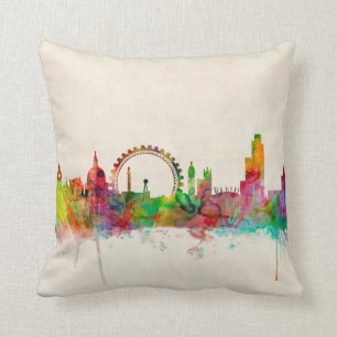London England Skyline Cushion