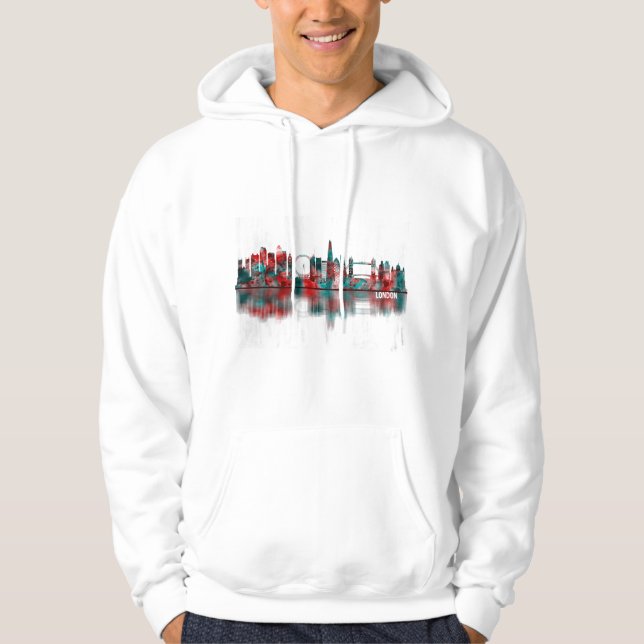 London England Skyline Hoodie (Front)