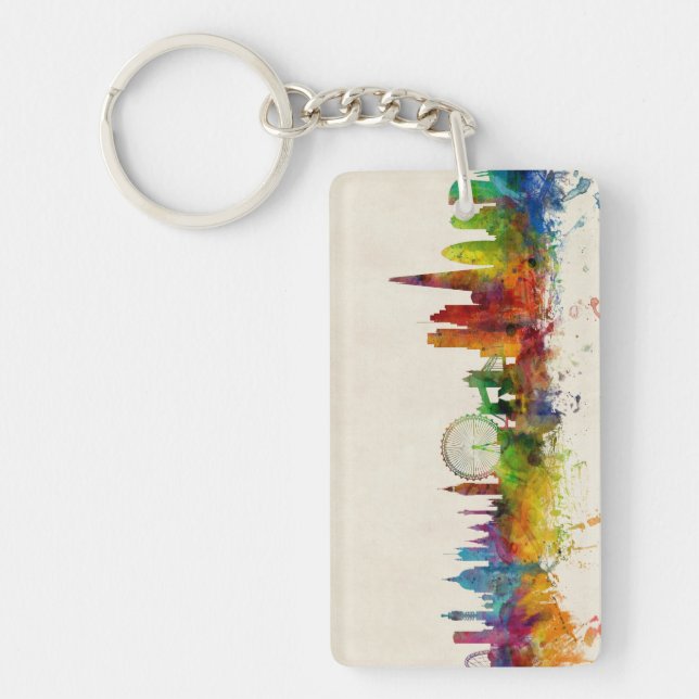 London England Skyline Key Ring (Front)