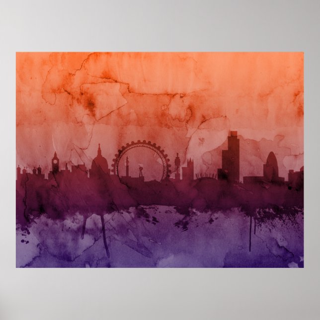 London England Skyline Poster (Front)