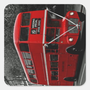 London England Square Sticker