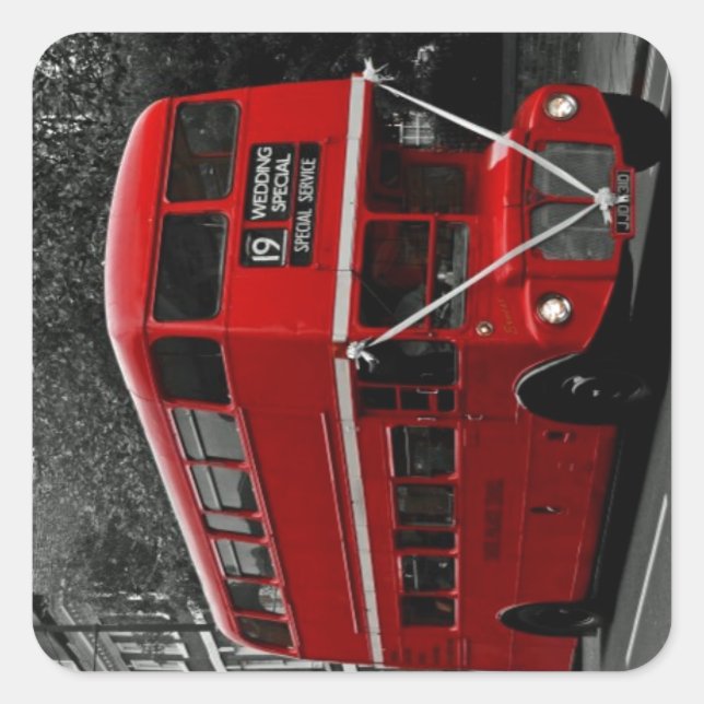 London England Square Sticker (Front)