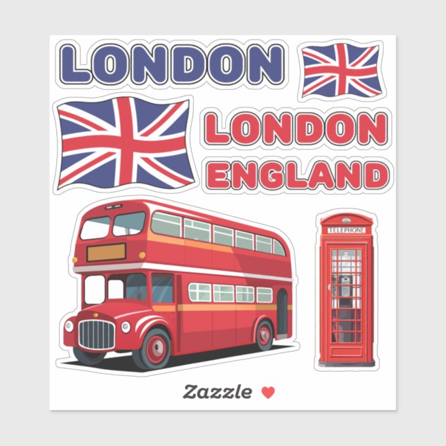 London England stickers (Sheet)