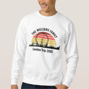 London England Sunset Custom Family Trip Sweatshirt