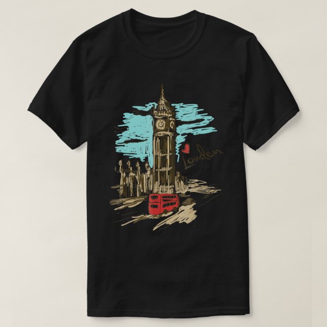 London England T-Shirt- Retro Souvenir Love London T-Shirt (Design Front)