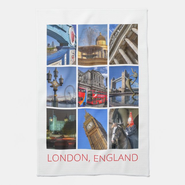 London, England Tea Towel (Vertical)