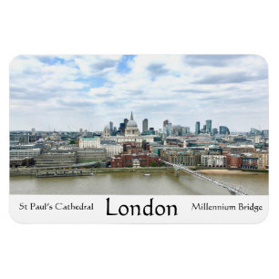 London England Thames River St Paul’s Cathedral Magnet