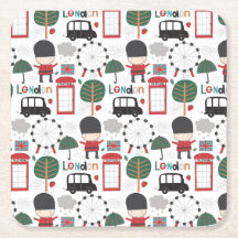 London England themed coasters