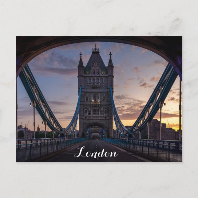 London England Tower Bridge Sunset Postcard (Front)