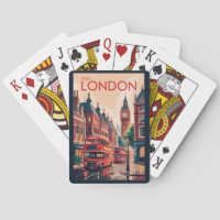 London England Travel Art Vintage
