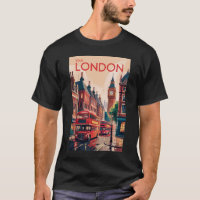 London England Travel Art Vintage