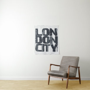 London, England Typography Tapestry
