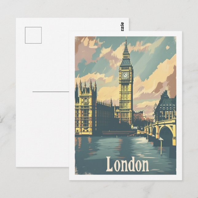London England UK Famous Vintage Travel Place Postcard (Front/Back)
