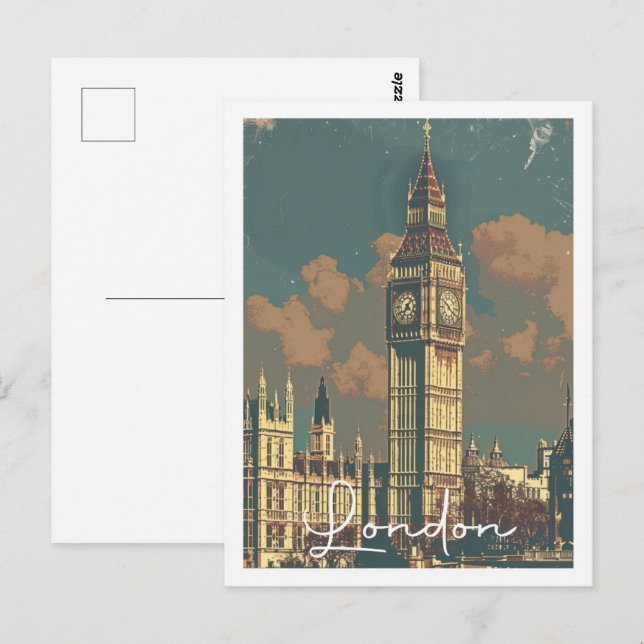 London England UK Famous Vintage Travel Place Postcard (Front/Back)