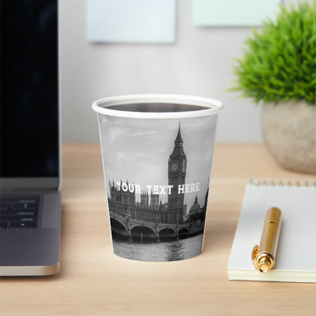 London England United Kingdom Big Ben UK Paper Cups (Insitu)