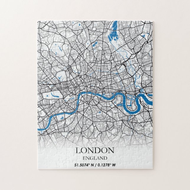 London England United Kingdom City Map Travel Jigsaw Puzzle (Vertical)