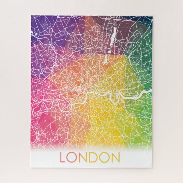 London England United Kingdom City Map Travel Jigsaw Puzzle (Vertical)