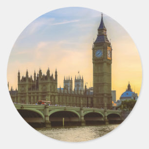 London England United Kingdom Parliament UK Classic Round Sticker