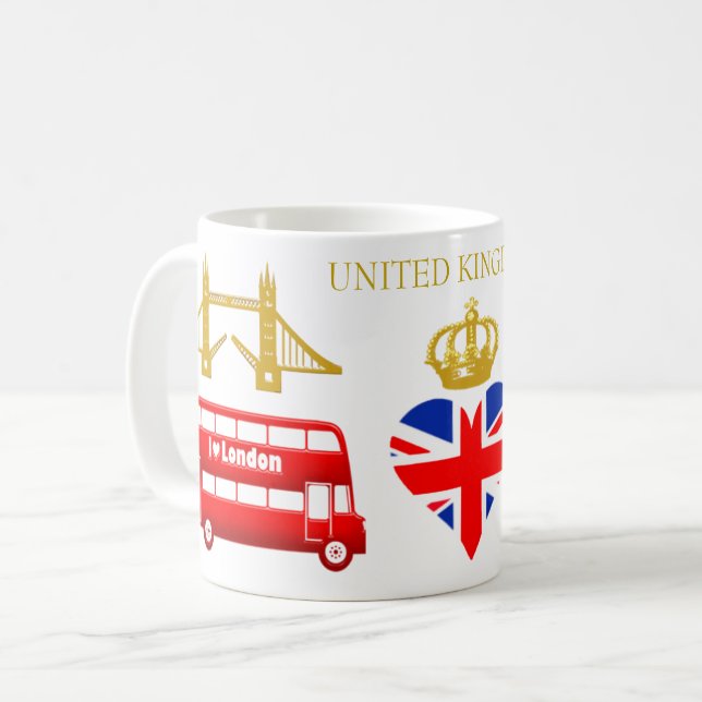 London, England, United Kingdom Souvenir Coffee Mug (Front Left)