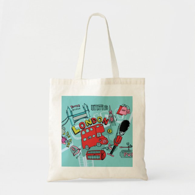 London ~ England United Kingdom Travel Art Tote Bag (Front)