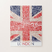 London England United Kingdom UK Flag City Map