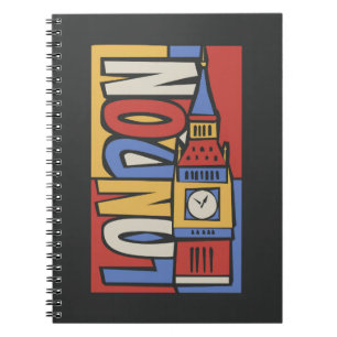 London, England Vibrant Handrawn Design Notebook