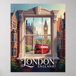 London England Victorian Architecture Classic City Poster