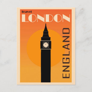 London England Vintage Big Ben Travel  Postcard