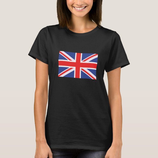 London England Vintage Design British Flag T-Shirt (Front)