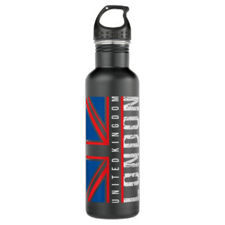 London England Vintage Distressed Grunge United Ki 710 Ml Water Bottle
