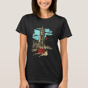 London England Vintage Retro Souvenir Travel Lov T-Shirt