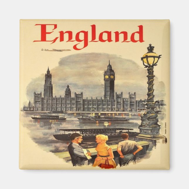 London England Vintage Style Big Ben Magnet (Front)