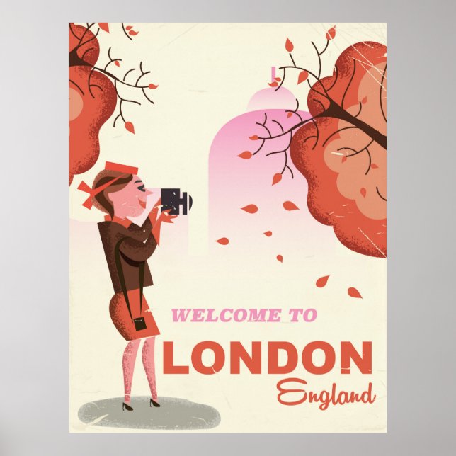 London, England Vintage travel poster (Front)