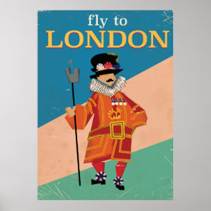 London,England vintage travel poster
