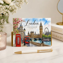 London England Watercolor