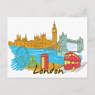 London England World Famous City Postcard